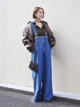 「CENE（セネ）のアイテム」を使った、金子三記(miki)さん（レディース・170cm）の冬コーディネート