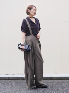 「アイテム（チョーカー）」を使った、金子三記(miki)さん（レディース・170cm）の秋コーディネート