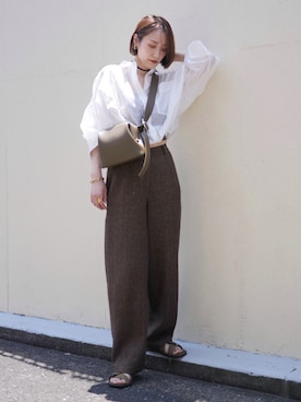 「アイテム（アクセサリー）」を使った、金子三記(miki)さん（レディース・170cm・40代）の夏コーディネート
