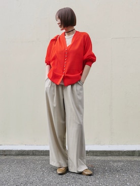 「アイテム（ピアス（両耳用））」を使った、金子三記(miki)さん（レディース・170cm・40代）の秋コーディネート