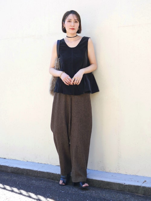 anuke tシャツ Uneck Peplum Tops レディース : ZOZOTOWN Yahoo