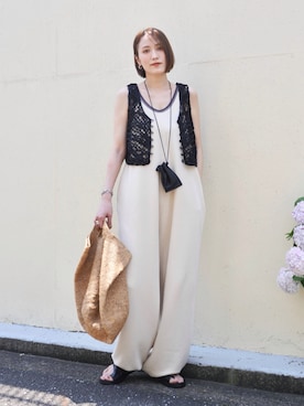 「TODAYFUL（トゥデイフル）のアイテム」を使った、金子三記(miki)さん（レディース・170cm）の夏コーディネート