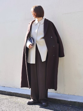 「アイテム（ジャケット/アウター）」を使った、金子三記(miki)さん（レディース・170cm）の冬コーディネート