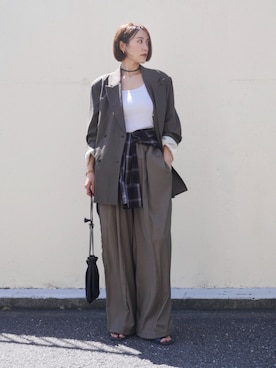 金子三記(miki)さん（レディース・170cm）の秋コーディネート