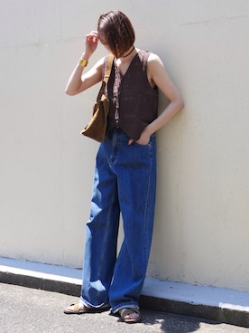 「アイテム（ピアス（両耳用））」を使った、金子三記(miki)さん（レディース・170cm・40代）の夏コーディネート