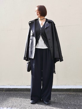 「loni（ロニ）のアイテム」を使った、金子三記(miki)さん（レディース・170cm）の冬コーディネート