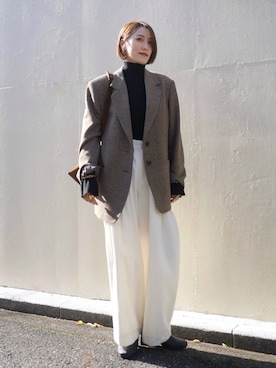 「アイテム（シューズ）」を使った、金子三記(miki)さん（レディース・170cm・40代）の秋コーディネート