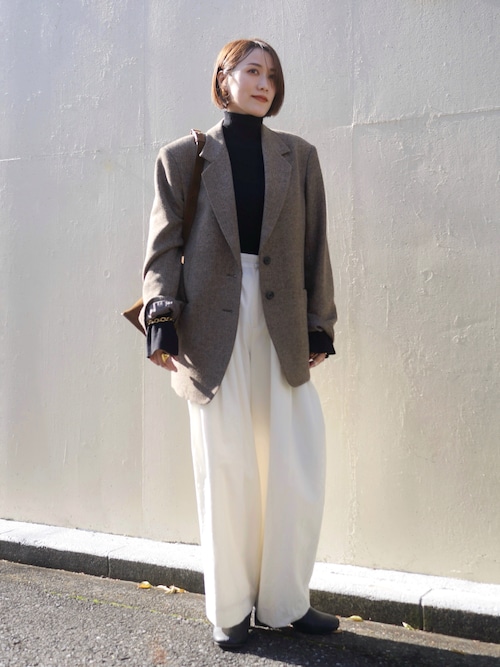 Herringbone Wool Jacket（テーラードジャケット）｜anuke（アンヌーク