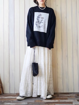 「アイテム（ワンピース/ドレス）」を使った、金子三記(miki)さん（レディース・170cm・40代）の冬コーディネート