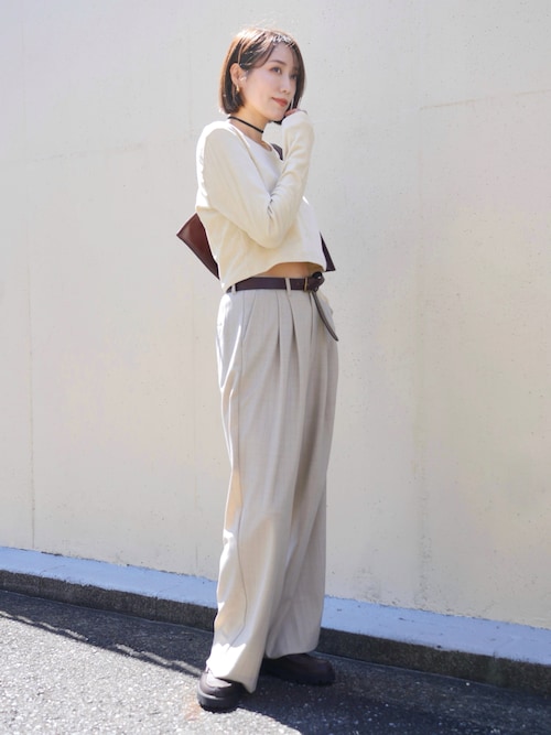 短丈モールUネックプルオーバー（その他トップス）｜MIESROHE