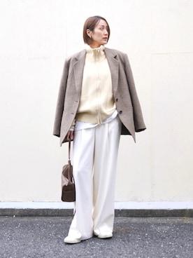 「アイテム（リング）」を使った、金子三記(miki)さん（レディース・170cm・40代）の冬コーディネート