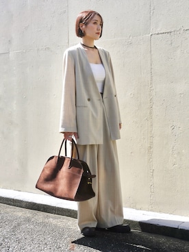 「アイテム（ピアス（両耳用））」を使った、金子三記(miki)さん（レディース・170cm）の秋コーディネート