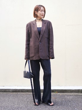 「アイテム（ピアス（両耳用））」を使った、金子三記(miki)さん（レディース・170cm）の秋コーディネート