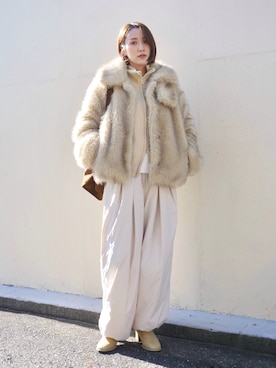 金子三記(miki)さん（レディース・170cm）の冬コーディネート