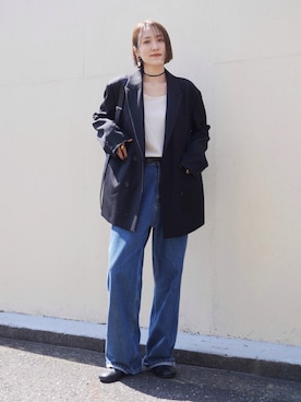 「CENE（セネ）のアイテム」を使った、金子三記(miki)さん（レディース・170cm）の春コーディネート