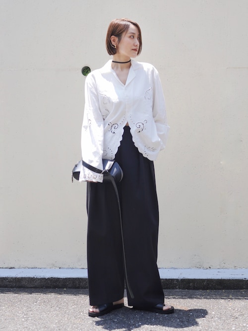 Cutwork Opencollar Shirts（シャツ/ブラウス）｜anuke（アンヌーク