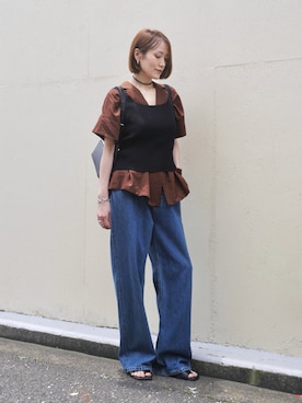 金子三記(miki)さん（レディース・170cm）の秋コーディネート
