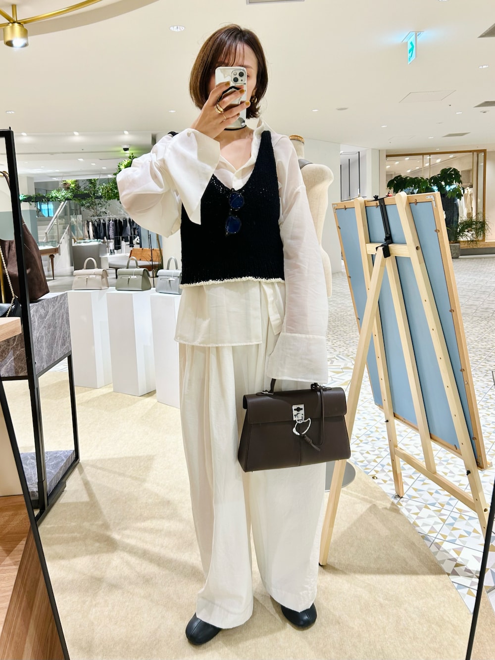 YENN（イエン）の「【YENN】PATCHWORK BUSTIER（ニット/セーター