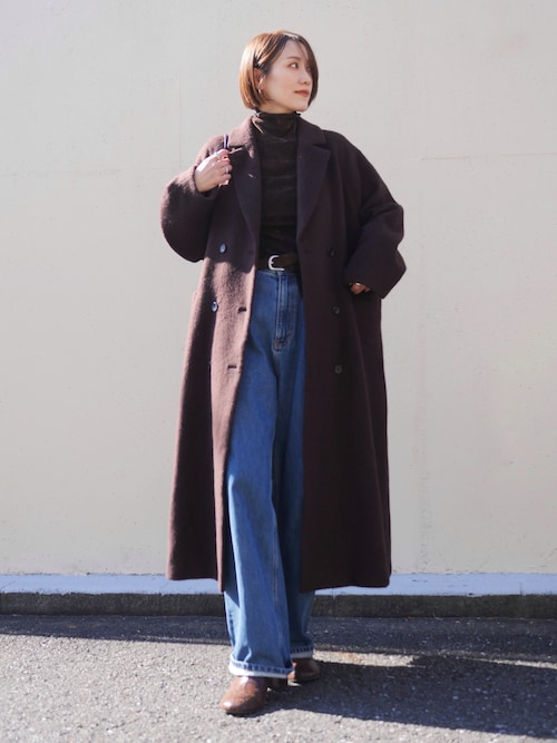 セール】【CLANE/クラネ】DOUBLE WOOL LONG COAT/ダブルウールロング