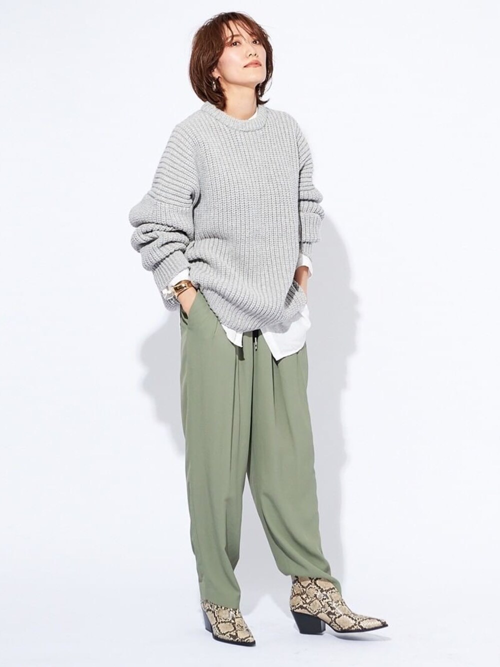 CITYSHOP - 【CITY SHOP】AZE PULLOVER ニット　カーキ CITYSHOP（シティーショップ）の「AZE PULLOVER（ニット