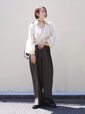 「CENE（セネ）のアイテム」を使った、金子三記(miki)さん（レディース・170cm）の春コーディネート