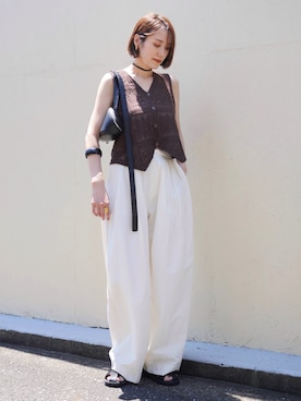 金子三記(miki)さん（骨格ナチュラル・レディース・170cm）の夏コーディネート