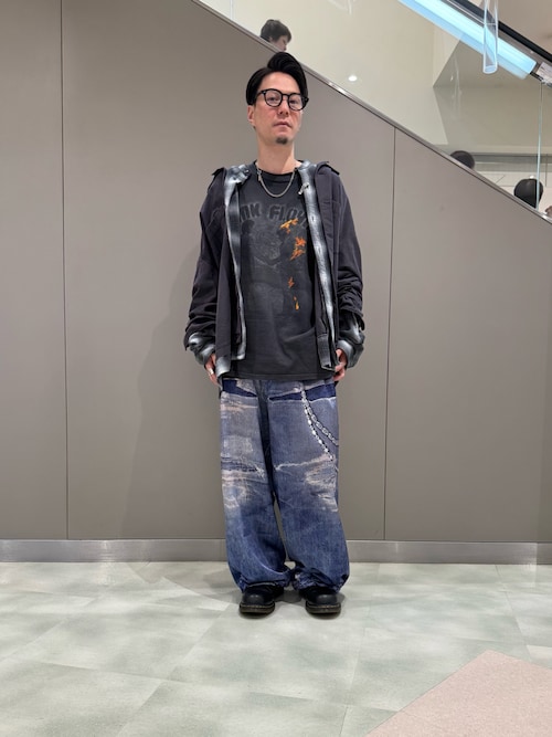 TALKING ABOUT THE ABSTRACTION／転写デニム／Lサイズ TALKING ABOUT THE ABSTRACTION Crash Denim Print Pants 通販