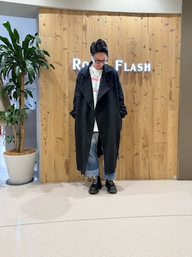 「アイテム（トレンチコート）」を使った、akihiro_okadaさん（メンズ・175cm）の秋コーディネート