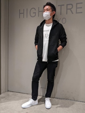 「アイテム（パーカー）」を使った、HIGH STREET_officialさん（メンズ・166cm）の夏コーディネート