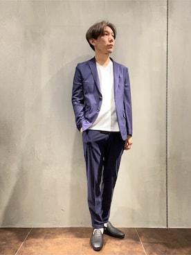 「TORNADO MART（トルネードマート）のアイテム（テーラードジャケット）」を使った、HIGH STREET_officialさん（メンズ・174cm）の夏コーディネート