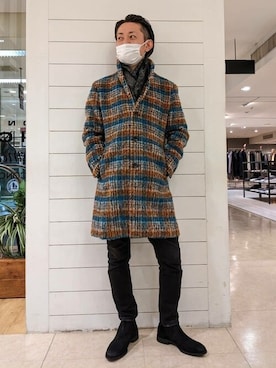 「アイテム（その他シューズ）」を使った、HIGH STREET_officialさん（メンズ・166cm）の冬コーディネート