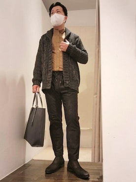 「アイテム（その他シューズ）」を使った、HIGH STREET_officialさん（メンズ・165cm）の冬コーディネート