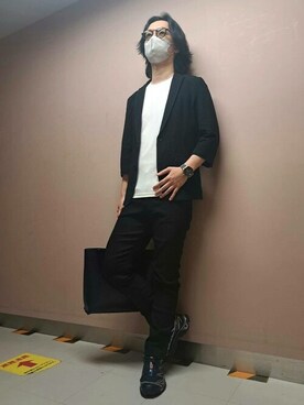 「アイテム（テーラードジャケット）」を使った、HIGH STREET_officialさん（メンズ・178cm）の夏コーディネート