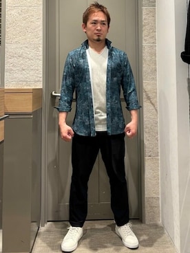 「アイテム（ポロシャツ）」を使った、HIGH STREET_officialさん（メンズ・162cm）の夏コーディネート