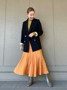 N. STAFFさん（レディース・157cm）の冬コーディネート