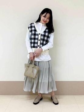 N. STAFFさん（レディース・166cm）の冬コーディネート