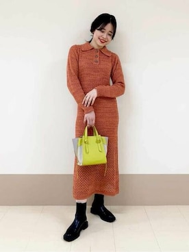 N. STAFFさん（レディース・166cm）の冬コーディネート