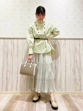 N. STAFFさん（レディース・158cm）の冬コーディネート