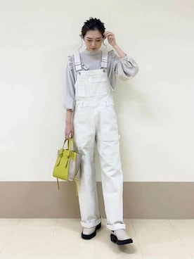 「N.（N. Natural Beauty Basic）（エヌエヌナチュラルビューティーベーシック）のアイテム（サロペット/オーバーオール）」を使った、N. STAFFさん（レディース・160cm）の冬コーディネート