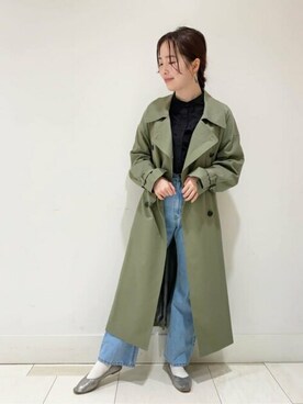 「N.（N. Natural Beauty Basic）（エヌエヌナチュラルビューティーベーシック）のアイテム（トレンチコート）」を使った、N. STAFFさん（レディース・159cm）の冬コーディネート