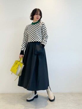 N. STAFFさん（レディース・158cm）の冬コーディネート