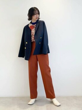 N. STAFFさん（レディース・158cm）の冬コーディネート