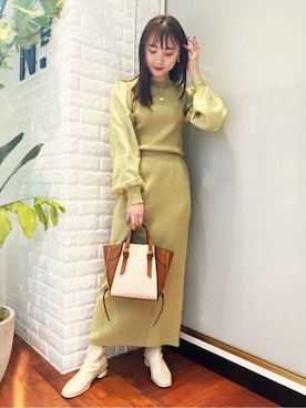 N. STAFFさん（レディース・157cm）の冬コーディネート