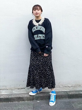 「N.（N. Natural Beauty Basic）（エヌエヌナチュラルビューティーベーシック）のアイテム（スウェット）」を使った、N. STAFFさん（レディース・160cm）の春コーディネート