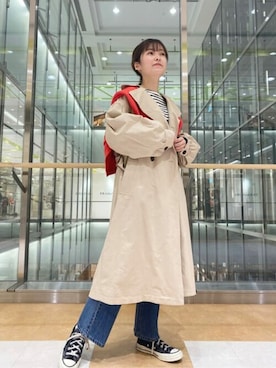 「N.（N. Natural Beauty Basic）（エヌエヌナチュラルビューティーベーシック）のアイテム（トレンチコート）」を使った、N. STAFFさん（レディース・158cm）の春コーディネート