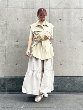 「N.（N. Natural Beauty Basic）（エヌエヌナチュラルビューティーベーシック）のアイテム（その他アウター）」を使った、N. STAFFさん（レディース・157cm）の春コーディネート