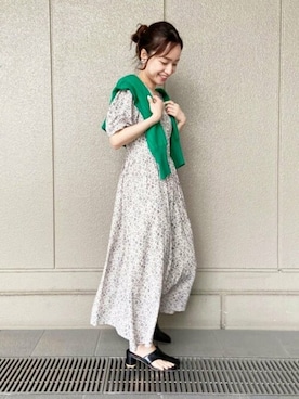 「お呼ばれ」｜「アイテム（サンダル）」を使った、N. STAFFさん（レディース・148cm）の春コーディネート