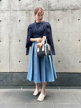 N. STAFFさん（レディース・157cm）の春コーディネート