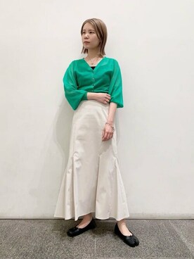 N. STAFFさん（レディース・156cm）の夏コーディネート