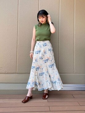 N. STAFFさん（レディース・157cm）の春コーディネート